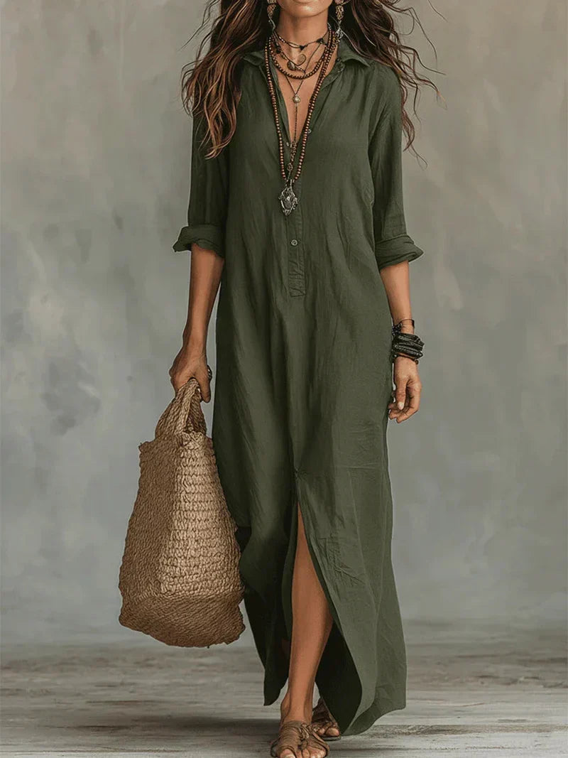 Sheila | Vestido maxi con silueta versátil