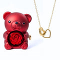 Eternal Rose Bear & Personalized Necklace