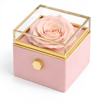 Caja de Rosa Eterna | Rosa Real y Collar Personalizado en Oro 18k