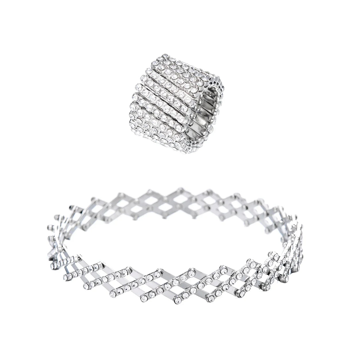 Anillo y Pulsera Diana - Plata