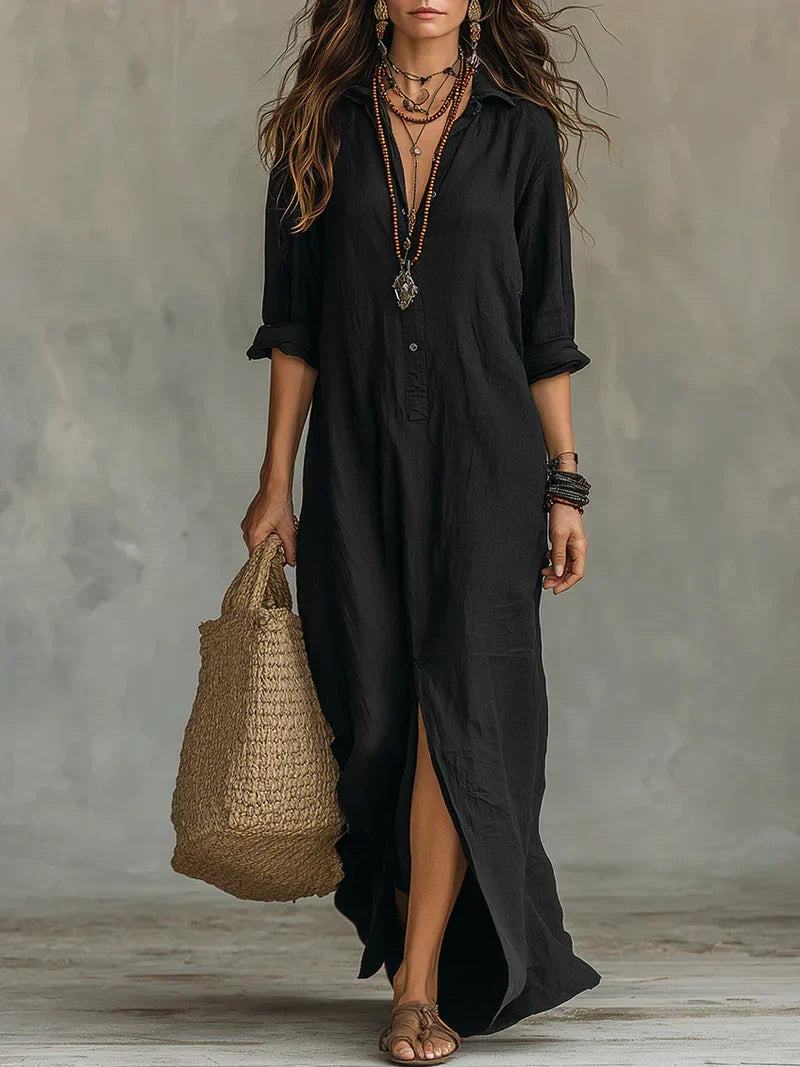 Sheila | Vestido maxi con silueta versátil